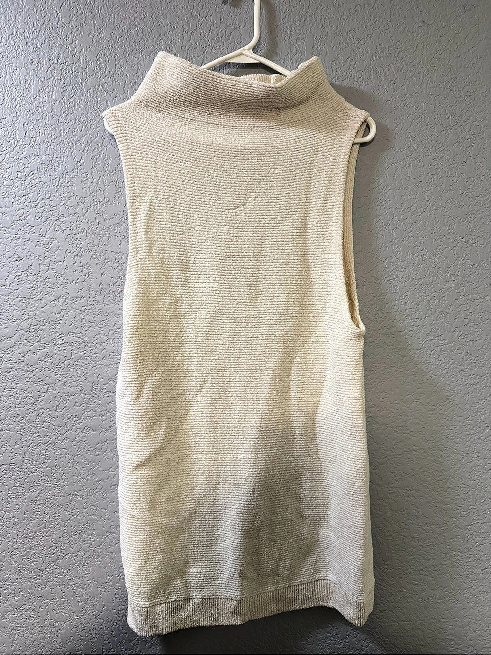 Free People Isla Ottoman Tunic Sleeveless Mini Dress Cream XS